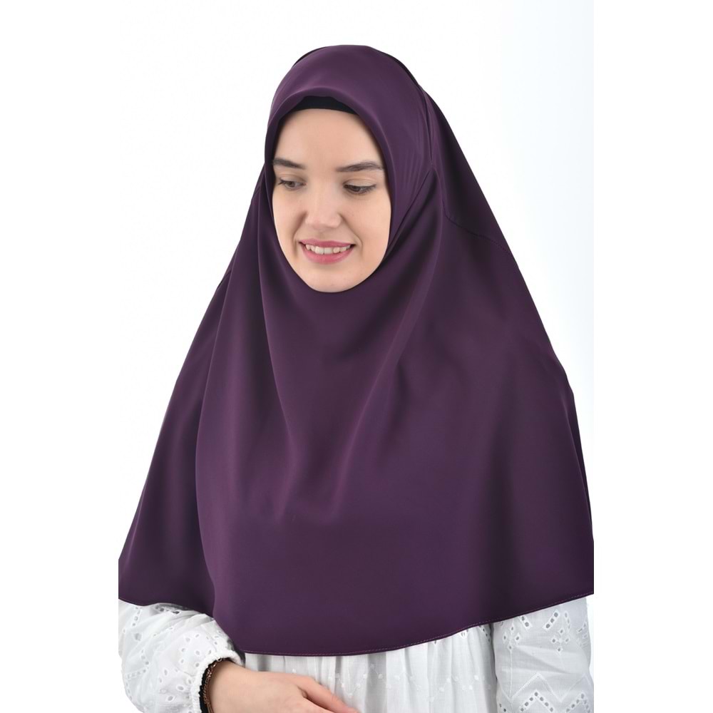 AKILLI BAĞCIKLI PEÇE EŞARP OVAL, MÜRDÜM