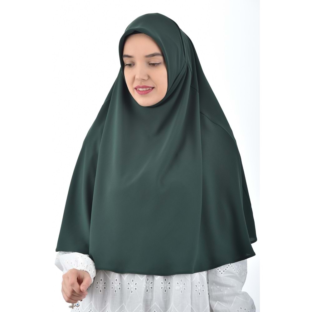 AKILLI BAĞCIKLI PEÇE EŞARP OVAL, ZÜMRÜT YEŞİLİ
