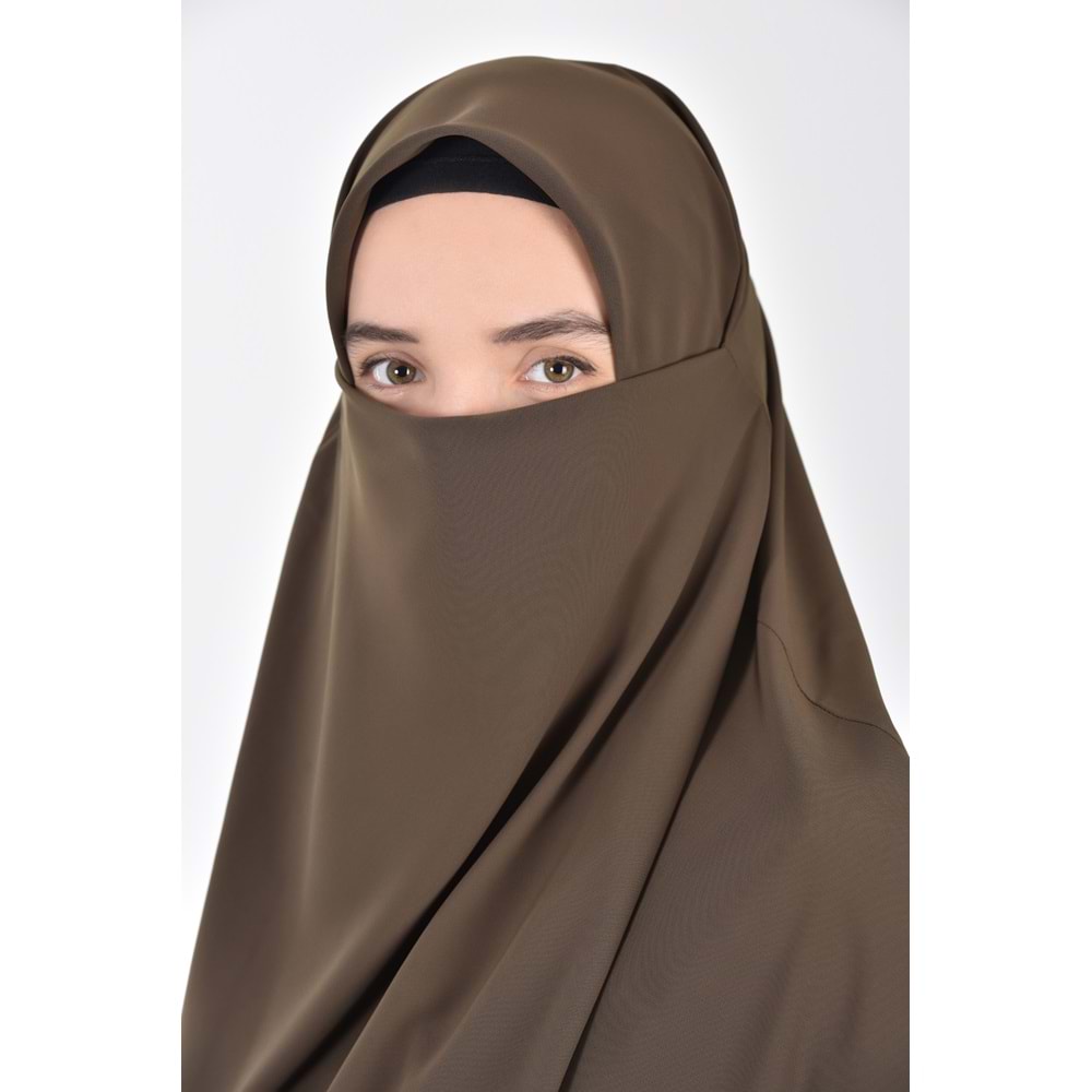 AKILLI BAĞCIKLI PEÇE EŞARP OVAL, HAKİ