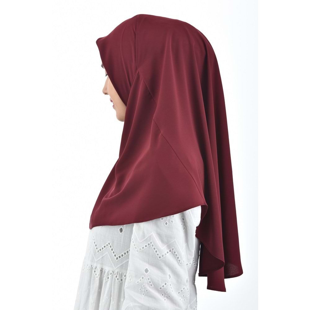 AKILLI BAĞCIKLI PEÇE EŞARP OVAL, BORDO