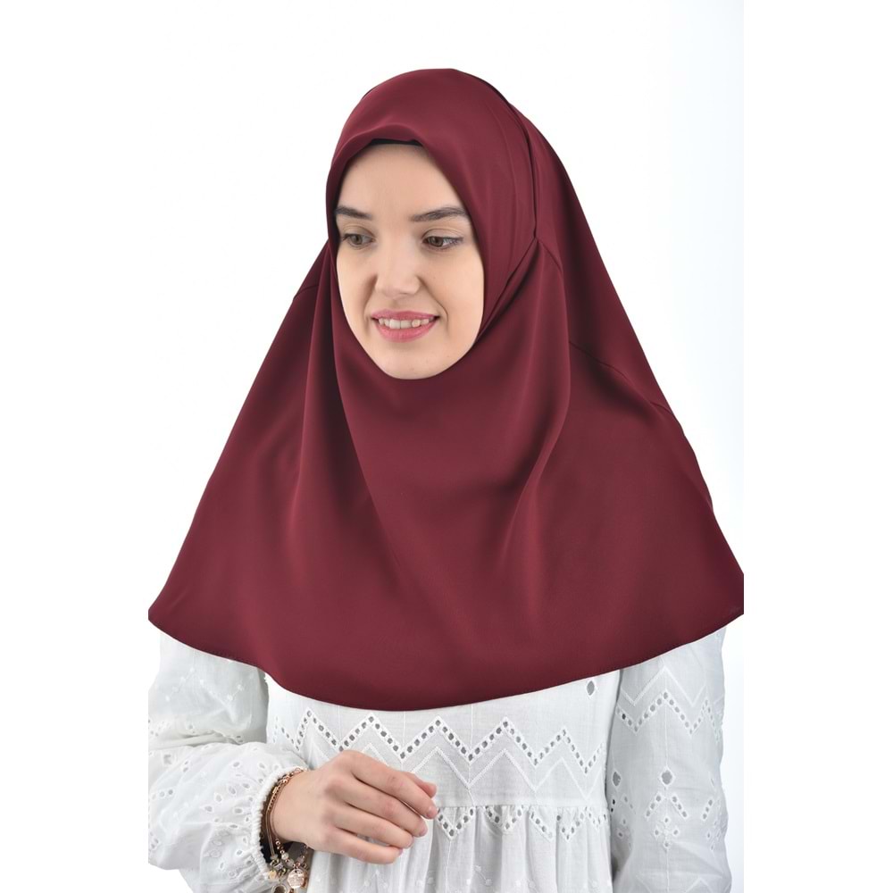 AKILLI BAĞCIKLI PEÇE EŞARP OVAL, BORDO