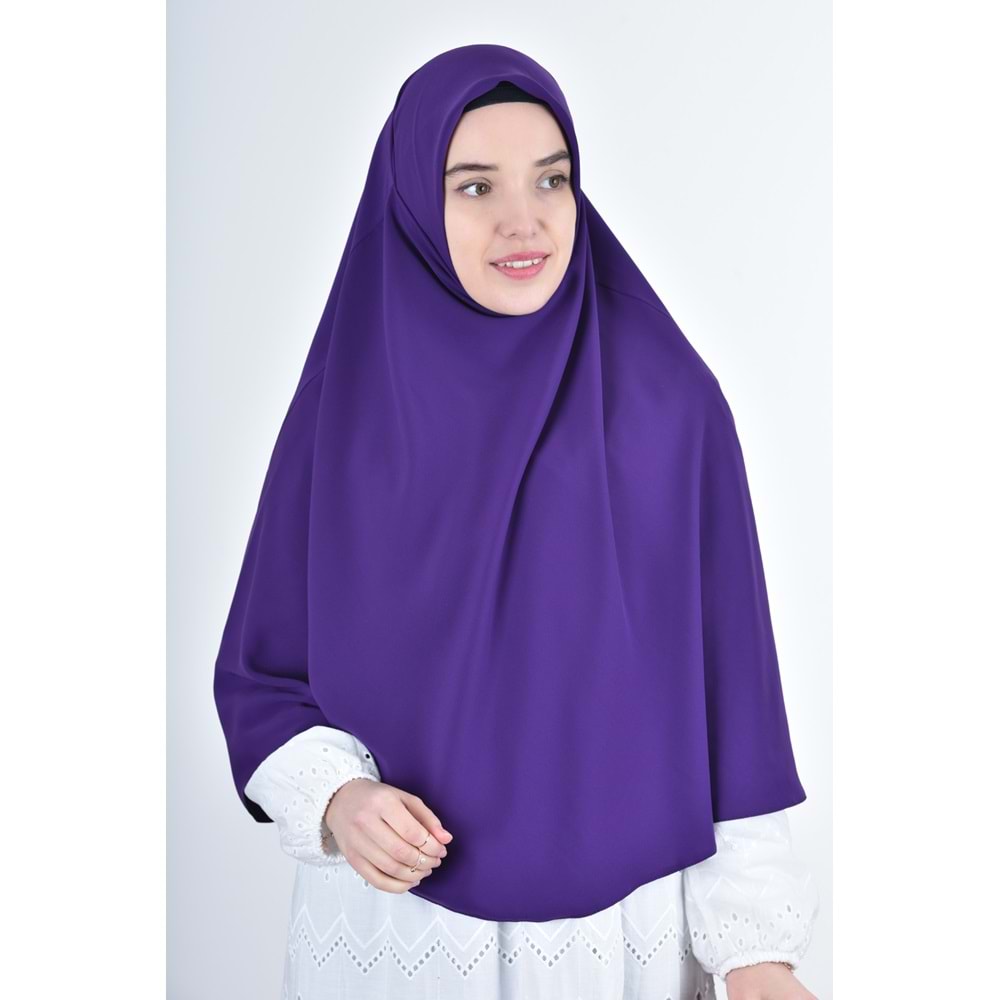 AKILLI BAĞCIKLI PEÇE EŞARP OVAL, MOR