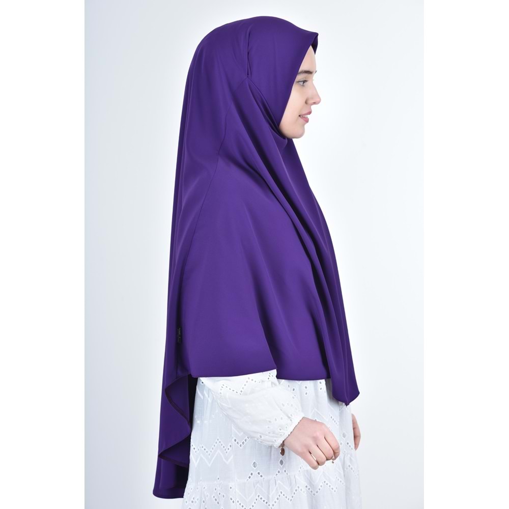 AKILLI BAĞCIKLI PEÇE EŞARP OVAL, MOR