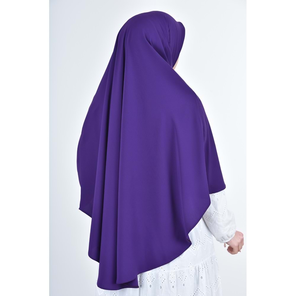 AKILLI BAĞCIKLI PEÇE EŞARP OVAL, MOR