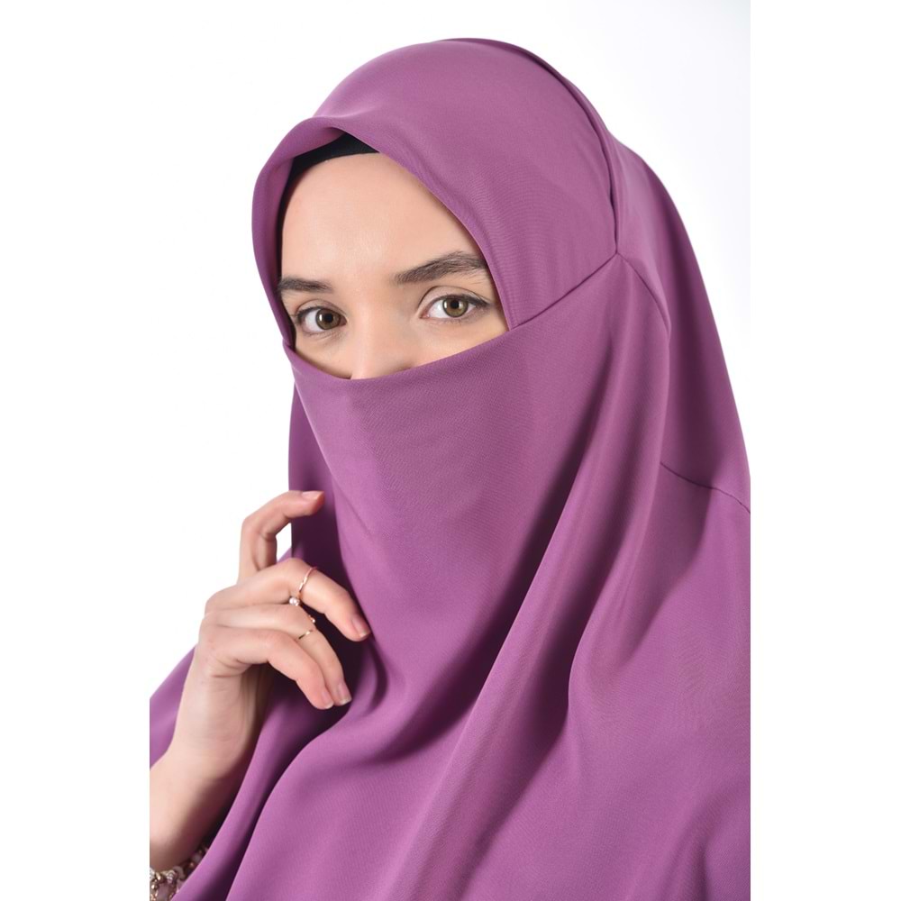 AKILLI BAĞCIKLI PEÇE EŞARP OVAL, AÇIK FUŞYA
