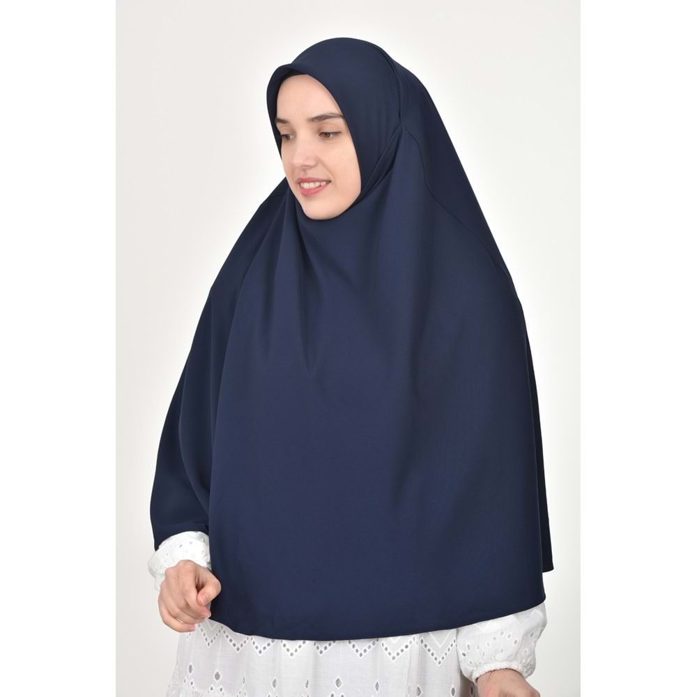 AKILLI BAĞCIKLI PEÇE EŞARP ARKASI ÜÇGEN, LACİVERT - LACİVERT - XL