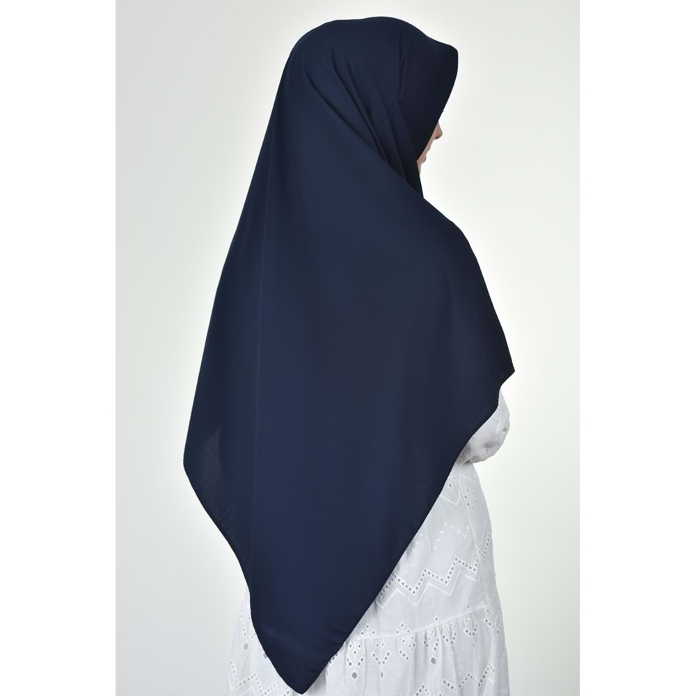 AKILLI BAĞCIKLI PEÇE EŞARP ARKASI ÜÇGEN, LACİVERT - LACİVERT - XL