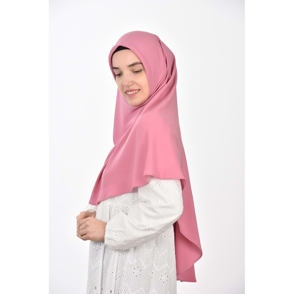 AKILLI BAĞCIKLI PEÇE EŞARP,OVAL (KENDİNDEN BONELİ), PEMBE