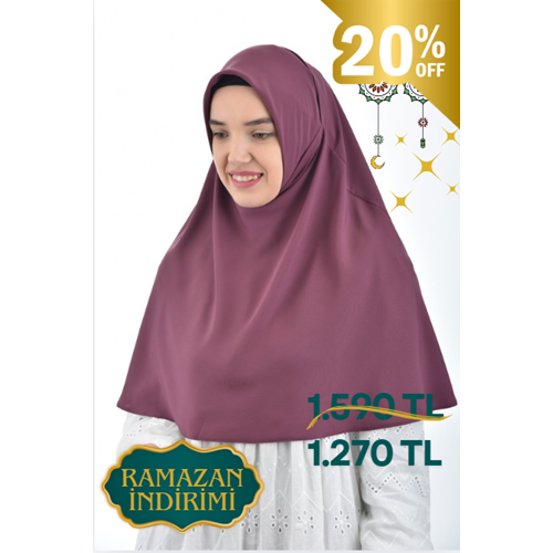 AKILLI BAĞCIKLI PEÇE EŞARP OVAL, GÜL KURUSU