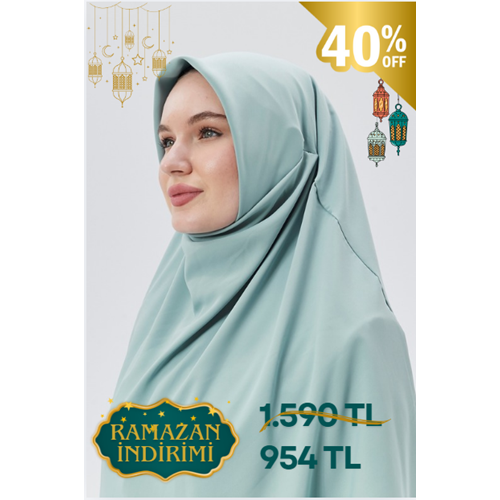 AKILLI BAĞCIKLI PEÇE EŞARP OVAL, KÜF YEŞİLİ