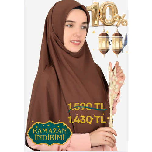 AKILLI BAĞCIKLI PEÇE EŞARP OVAL, SÜTLÜKAHVE