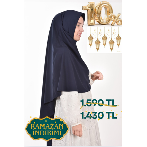 AKILLI BAĞCIKLI PEÇE EŞARP ARKASI ÜÇGEN, LACİVERT