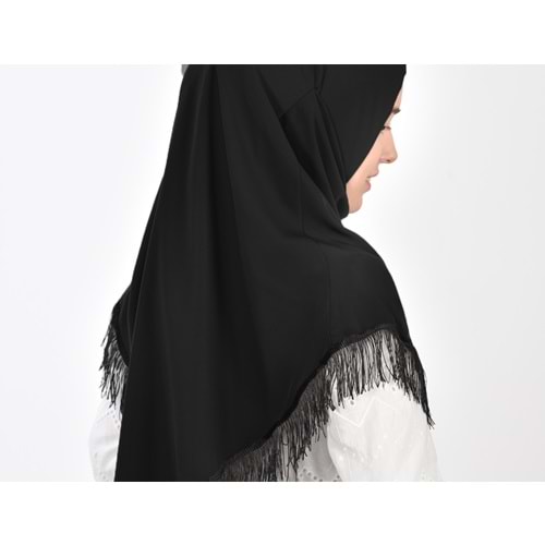 AKILLI BAĞCIKLI PEÇE EŞARP, OVAL (PÜSKÜLLÜ)