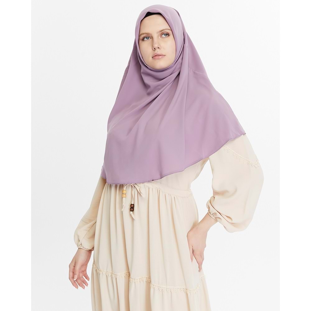 AKILLI BAĞCIKLI PEÇE EŞARP ARKASI ÜÇGEN, LİLA - HAYAL HANIM - M