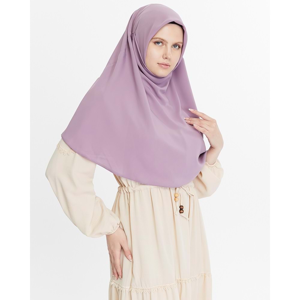 AKILLI BAĞCIKLI PEÇE EŞARP ARKASI ÜÇGEN, LİLA - HAYAL HANIM - M